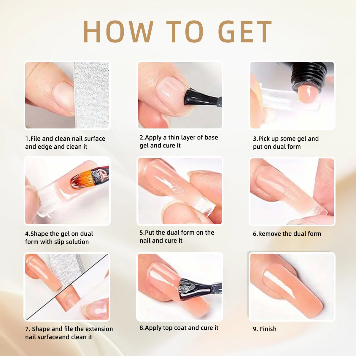 Poly Gel Extension PEEL DALI — Ongles Sculptés à la Perfection