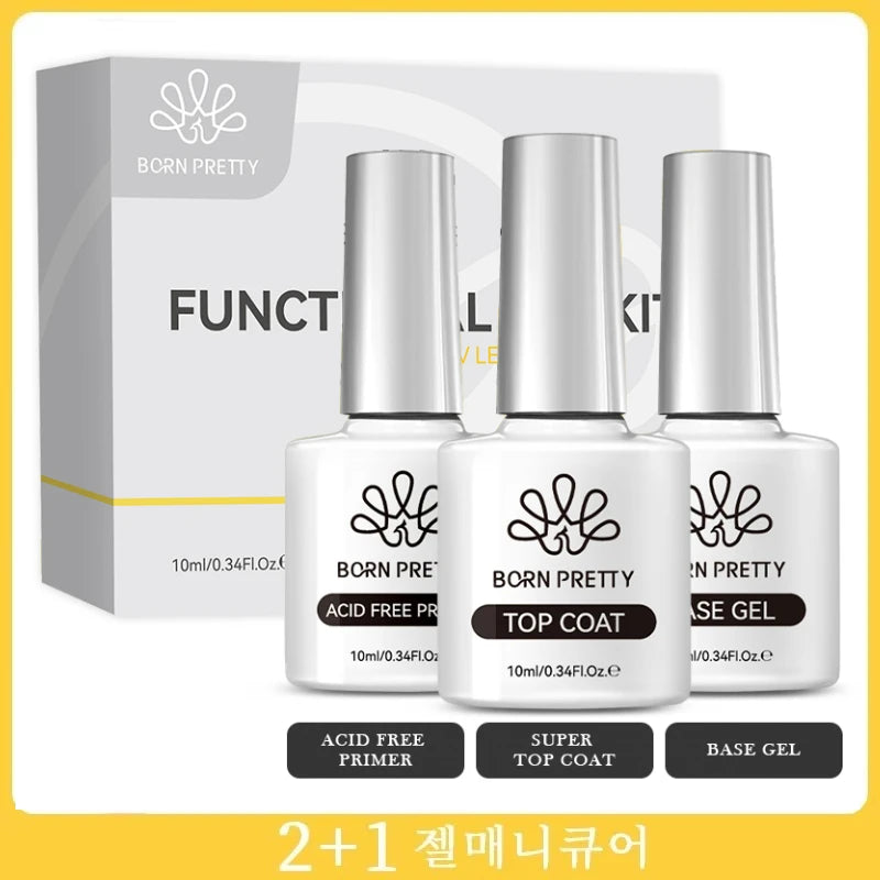 Kit Gel Fonctionnel Semi-Permanent PEEL DALI — Base + Top Coat + Primer 3x10ml