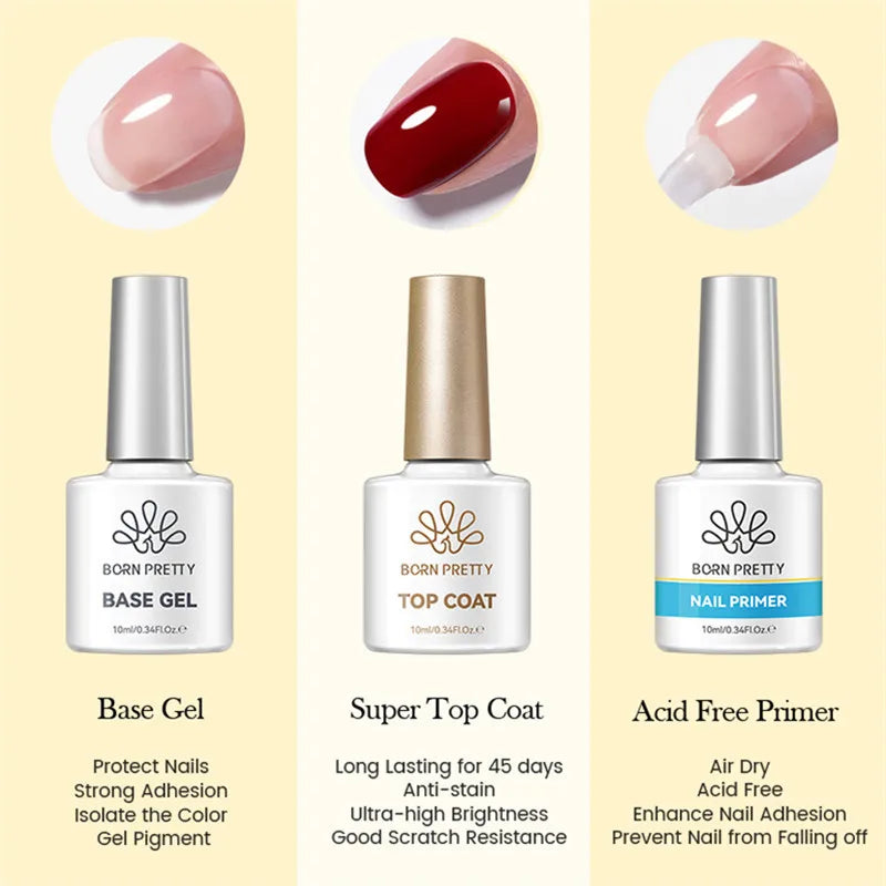Kit Gel Fonctionnel Semi-Permanent PEEL DALI — Base + Top Coat + Primer 3x10ml