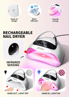 Lampe UV/LED Professionnelle 90 LED PEEL DALI — Séchage Express & Détection Auto