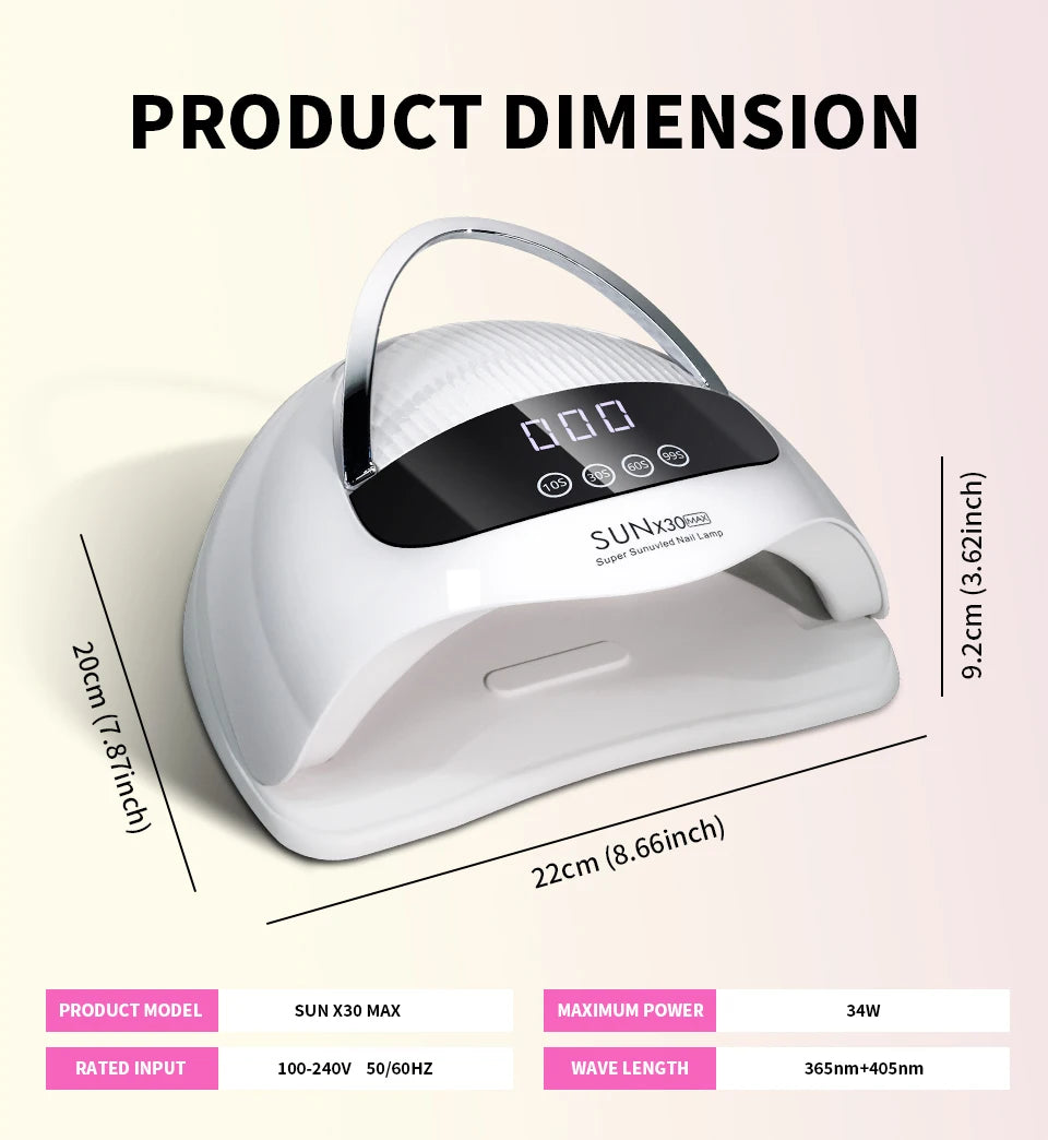 Lampe UV/LED Professionnelle 90 LED PEEL DALI — Séchage Express & Détection Auto