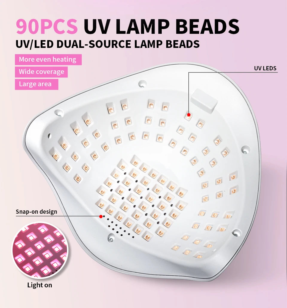 Lampe UV/LED Professionnelle 90 LED PEEL DALI — Séchage Express & Détection Auto