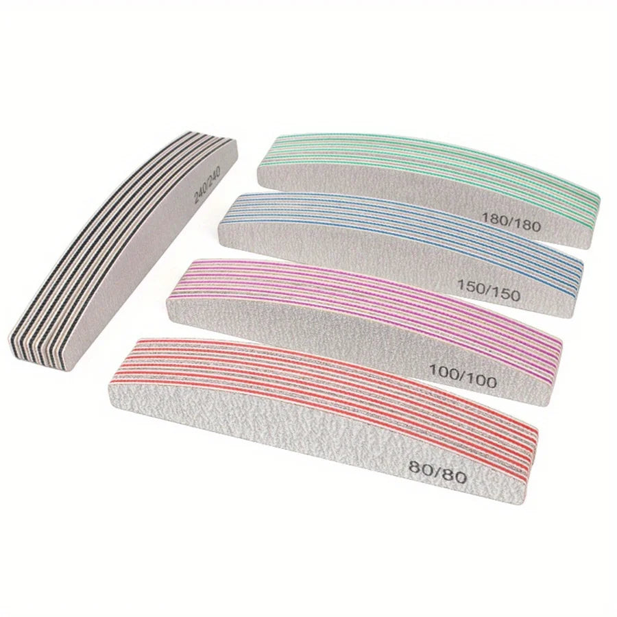 Limes à Ongles Professionnelles – 5 Grains | Demi-Lune Experts