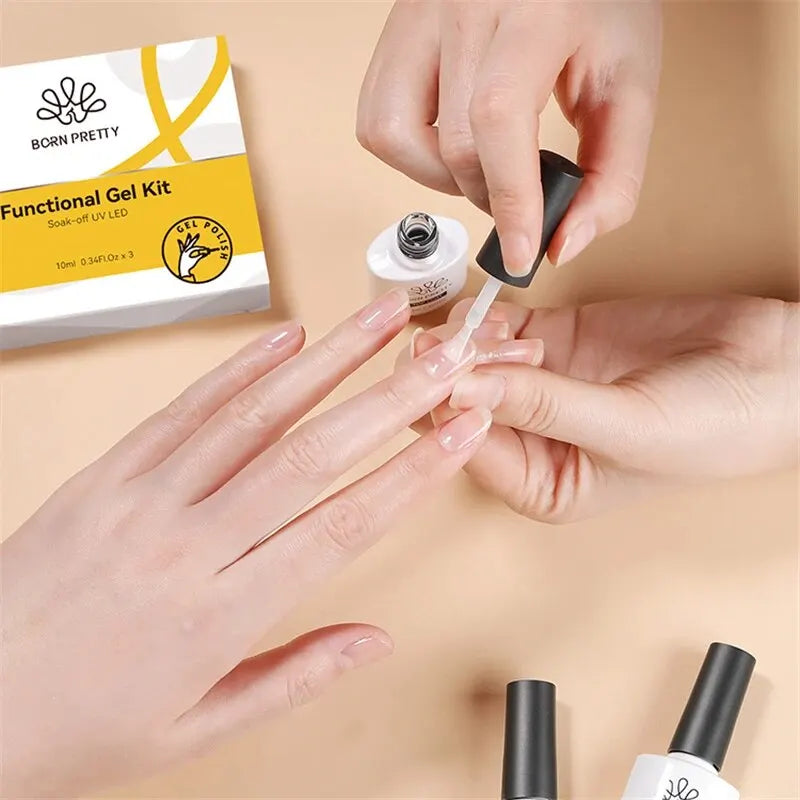 Kit Gel Fonctionnel Semi-Permanent PEEL DALI — Base + Top Coat + Primer 3x10ml