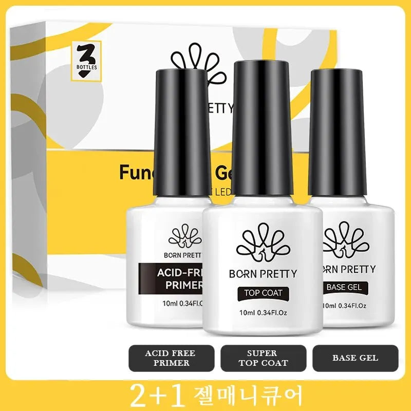 Kit Gel Fonctionnel Semi-Permanent PEEL DALI — Base + Top Coat + Primer 3x10ml