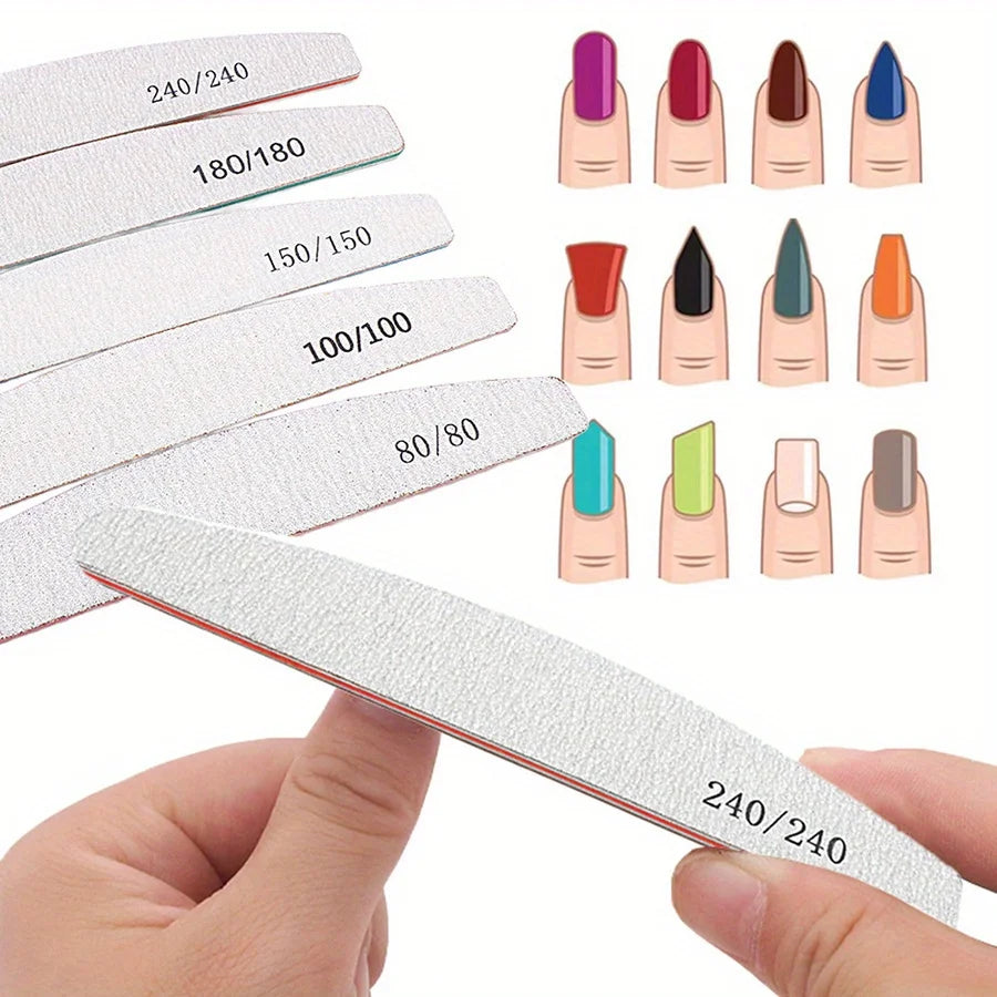 Limes à Ongles Professionnelles – 5 Grains | Demi-Lune Experts