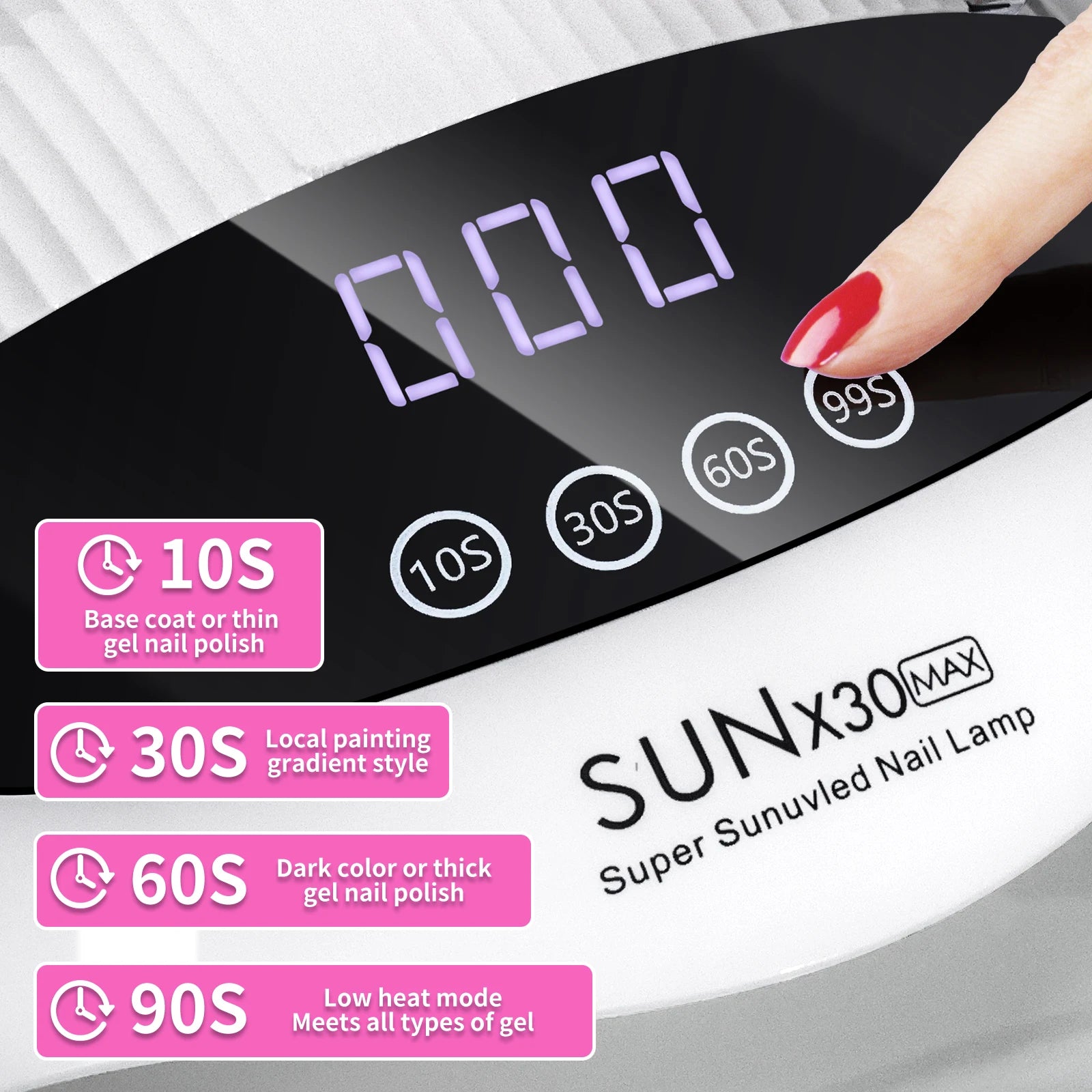 Lampe UV/LED Professionnelle 90 LED PEEL DALI — Séchage Express & Détection Auto